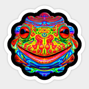Frogger Spirit Animal (1.2) - Trippy Psychedelic Frog Sticker